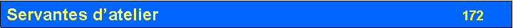 Zone de Texte: Servantes d�atelier                                                                172