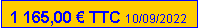 Zone de Texte: 1 165,00 � TTC 10/09/2022
