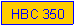 Zone de Texte:  HBC 350      