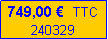 Zone de Texte: 749,00 �  TTC240329