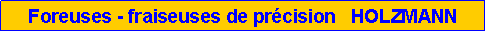 Zone de Texte: Foreuses - fraiseuses de pr�cision   HOLZMANN