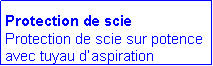 Zone de Texte: Protection de scie
Protection de scie sur potence avec tuyau d’aspiration