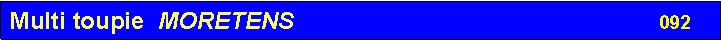 Zone de Texte: Multi toupie  MORETENS                                                       092