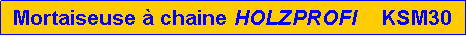Zone de Texte: Mortaiseuse � chaine HOLZPROFI    KSM30